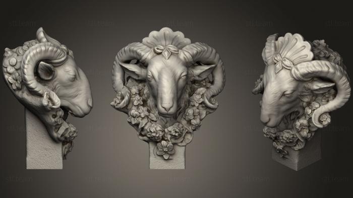 Маски и морды животных Head of a Ram